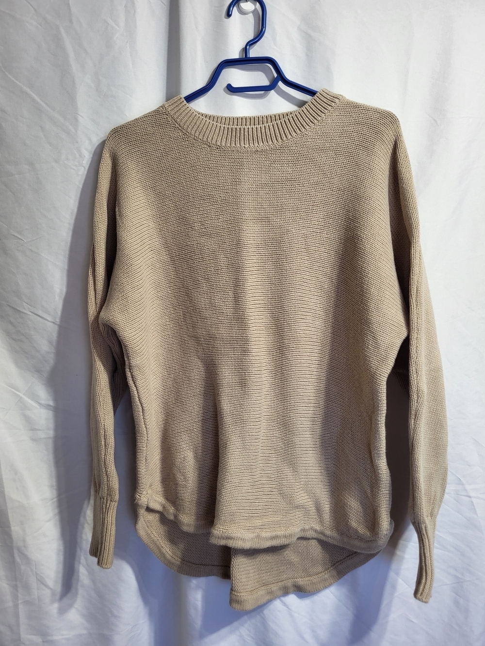 Philosophy Men's Crewneck Knit Sweater in Beige, Size Large